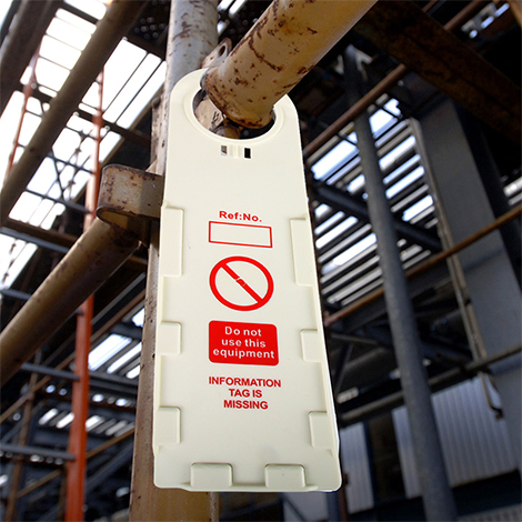 腳手架掛牌卡紙使用圖